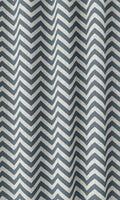 Chevron Print Home Décor Fabric By the Metre (Petrol Blue/ White)
