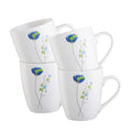 Belleek Living Indigo Bloom Mugs Set of 4