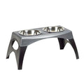 Bergan Elevated Pet Feeder XL Stainless Steel Double Bowls Adjustable Legs