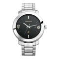 Black Dial Stainless Steel Strap Watch