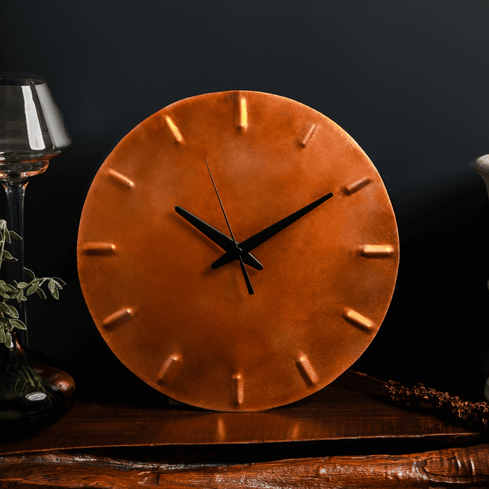 Blowtorch Patina Copper Wall Clock