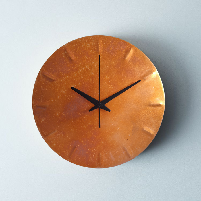 Blowtorch Patina Copper Wall Clock