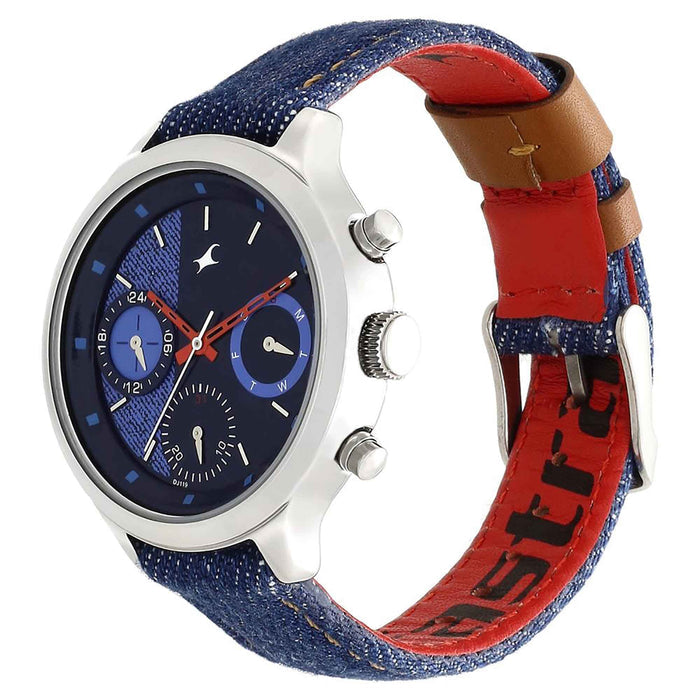 Blue Dial Blue Denim Strap Watch 6179SL02