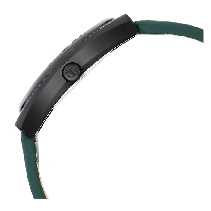 Bolt Green Dial Dark Green Leather Strap Watch 1887NL01