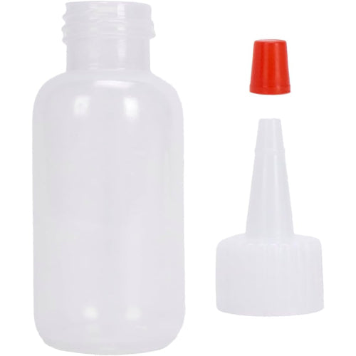 Boston Round Squeeze Bottles with Yorker Caps 1oz Dispensing Bottles for Crafts, Baking, Oils, Paints & More 25-Pack