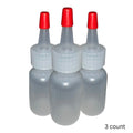 Boston Round Squeeze Bottles with Yorker Caps 1oz Durable Dispensing Bottles for Crafts, Baking, Oils, Paints & More 3Pack