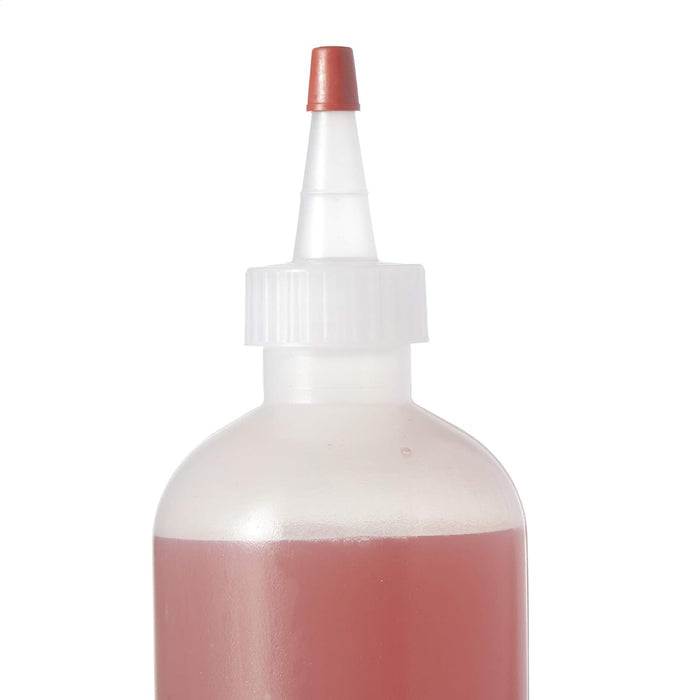 Boston Round Squeeze Bottles with Yorker Caps Durable Dispensing Bottles 8oz 6-Pack