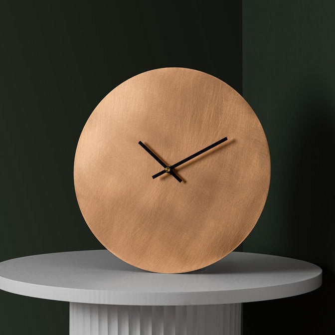 Bronze Minimalist Wall Clock