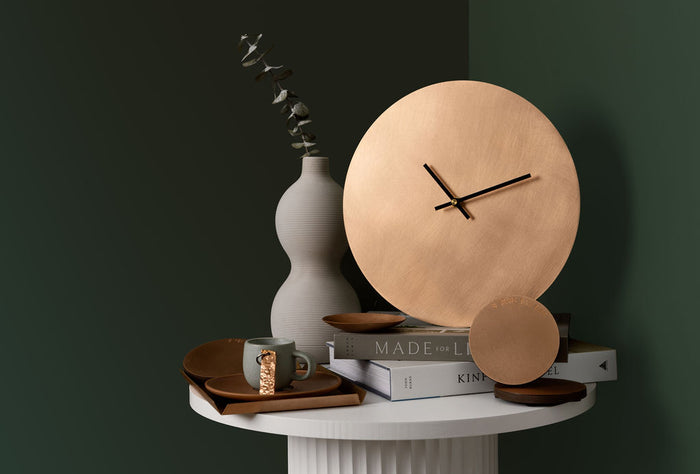 Bronze Minimalist Wall Clock