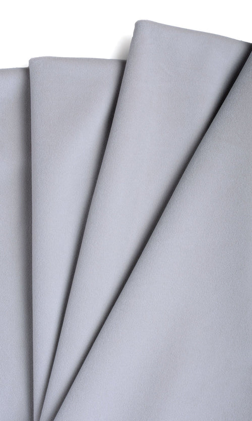 Velvet Window Treatments Fabric By the Metre (Steel Grey/ Blue)