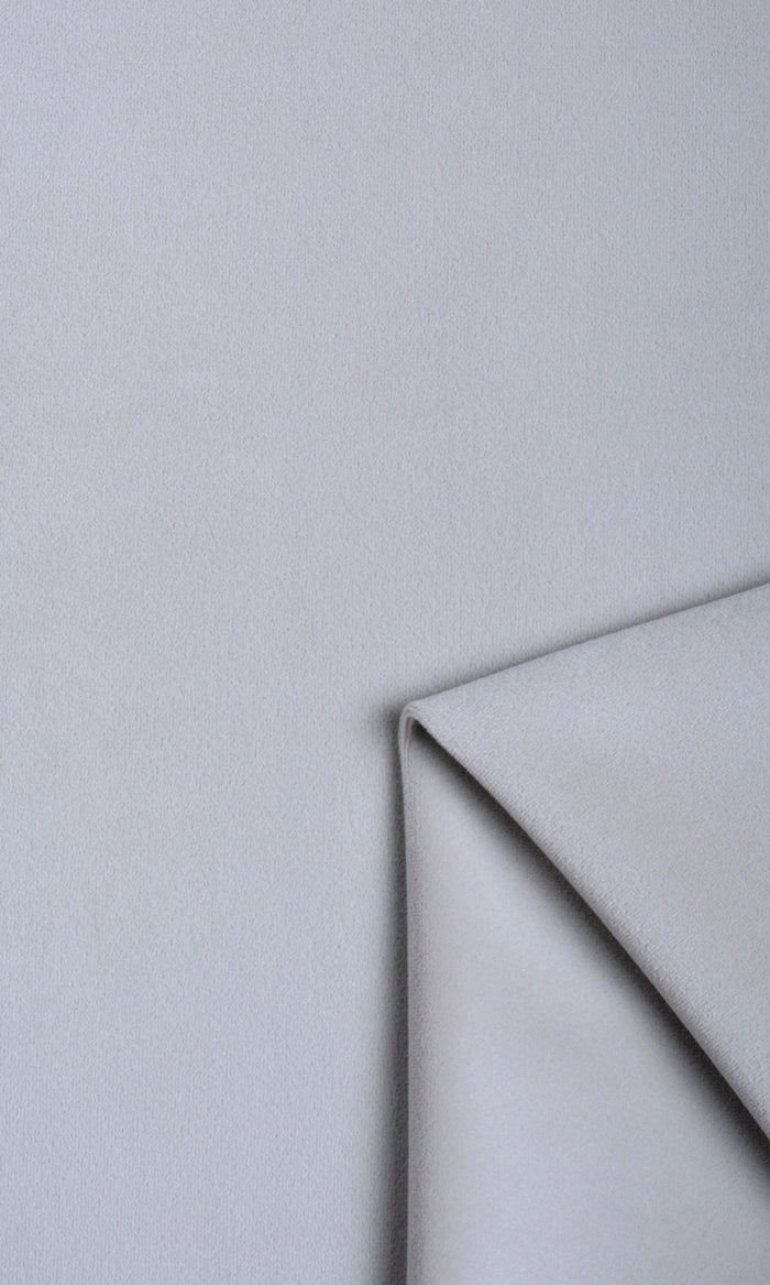 Velvet Fabric Material By the Metre (Steel Grey/ Blue)