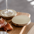 Brushed Brass Coaster Set - Natural