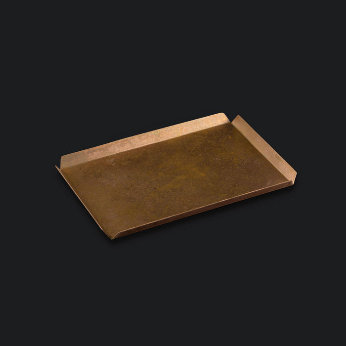 Brushed Bronze Gold Patina Tray - Medium