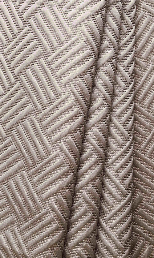 Silk Blend Curtains (Caramel/ Beige)