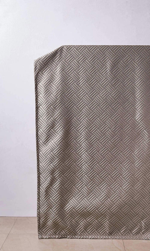 Silk Blend Curtains for Living, Bedroom, Kitchen, Bathroom (Caramel/ Beige)