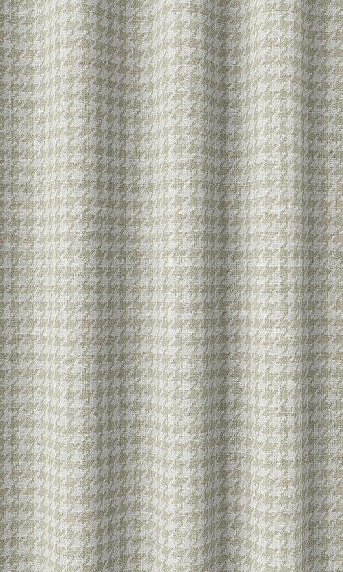 Houndstooth Print Home Décor Fabric By the Metre (Beige/ White)