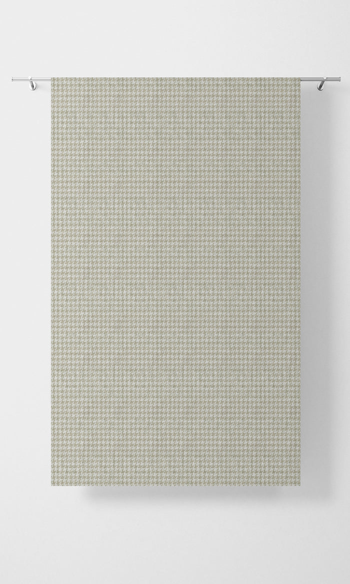 Houndstooth Print Home Textile Fabric Material By the Metre (Beige/ White)