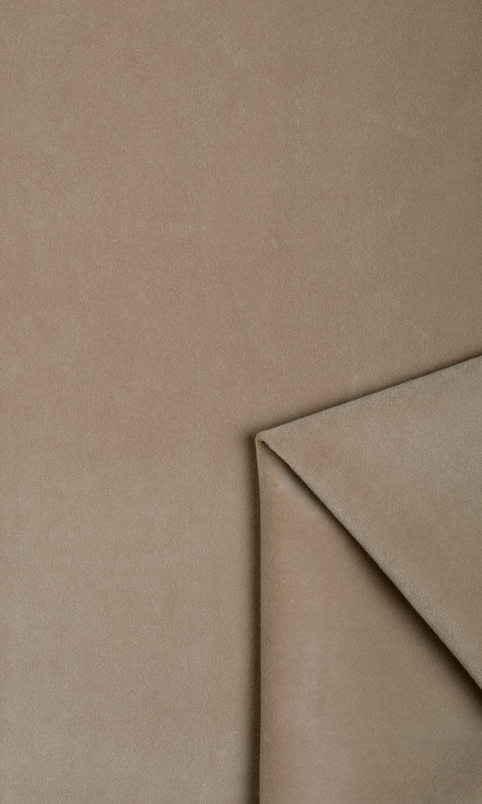 Velvet Window Treatments Fabric By the Metre (Deep Taupe)