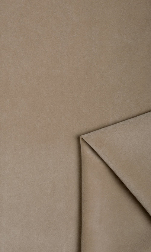 Velvet Window Treatments Fabric By the Metre (Deep Taupe)