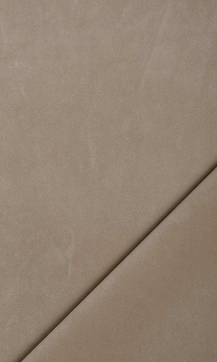 Velvet Fabric Material By the Metre (Deep Taupe)