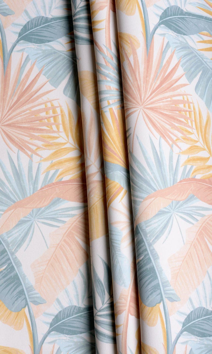 Botanical Floral Curtains / Drapes / Window Drapery Panels (Pink/ Blue/ Yellow)