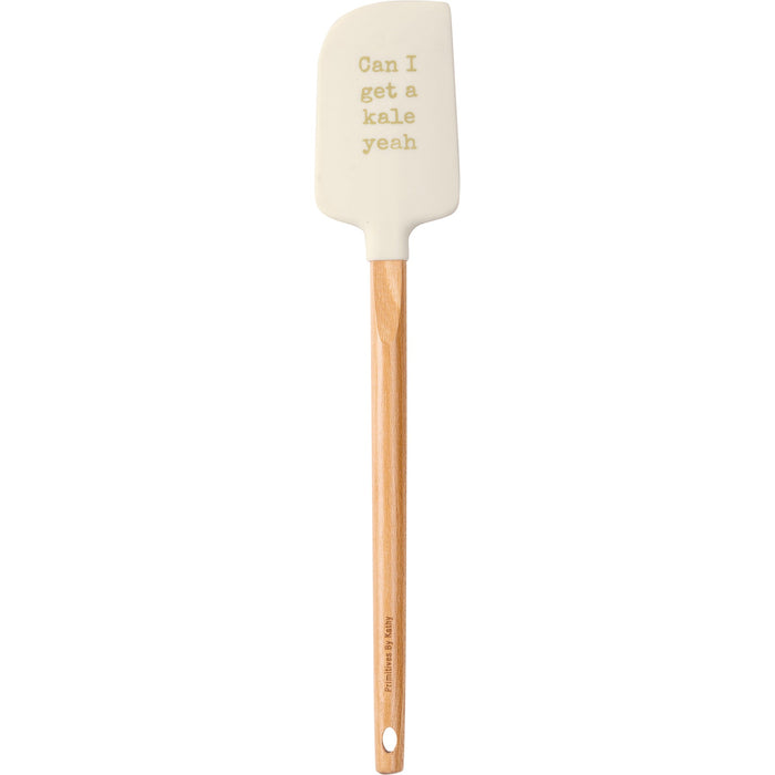 Can I Get A Kale Yeah Spatula With A Wooden Handle