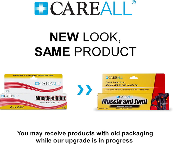CareAll Muscle & Joint Pain Relief Gel Vanishing Scent 3 oz. 3-Pack