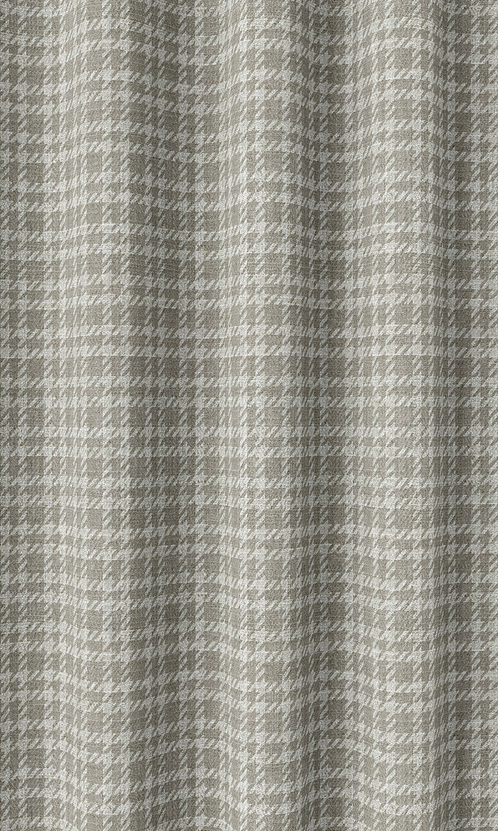 Check Patterned Drapery (Grey/ White)