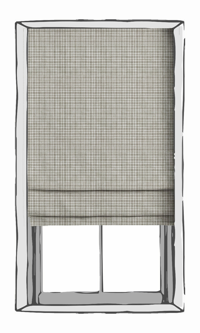Check Patterned Drapery (Grey/ White) Extra Long Short Wide