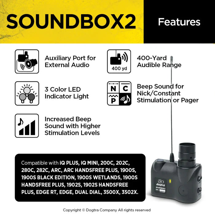 Cat Dogtra Sound Box Remote Trainers Version 2 Black
