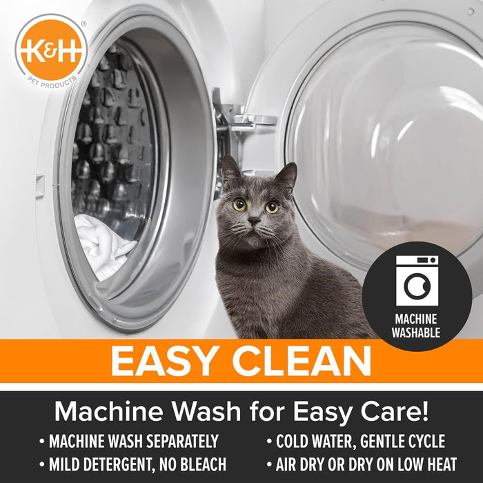 Cat K&h Self-warming & Dog Pad 21x17 Cozy Heat Reflecting Pet Bed Mat Gray/black