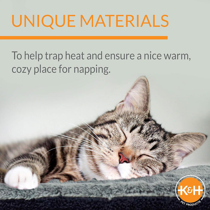 Cat K&h Self-warming & Dog Pad 21x17 Cozy Heat Reflecting Pet Bed Mat Gray/black