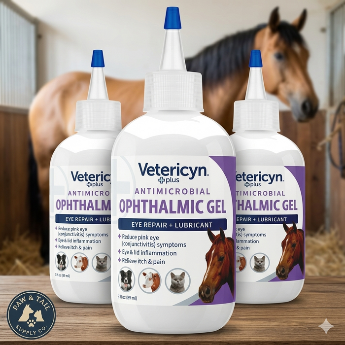 Cat Vetericyn Plus All Animal Ophthalmic Gel 3 Oz. Antimicrobial Eye Relief Lubricant 3pck