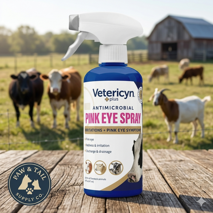 Cat Vetericyn Plus All Animal Pink Eye Spray Cattle Goats Animals 16 Oz.