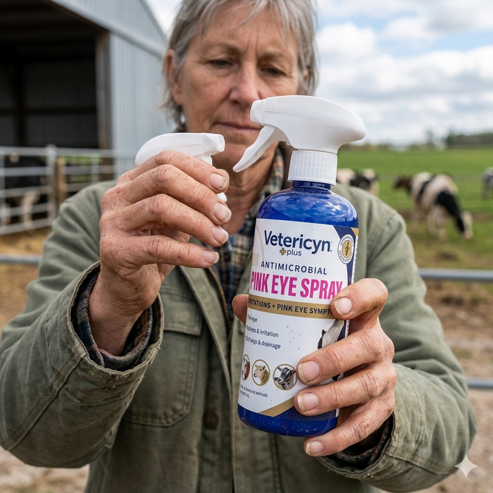 Cat Vetericyn Plus All Animal Pink Eye Spray Cattle Goats Animals 16 Oz.