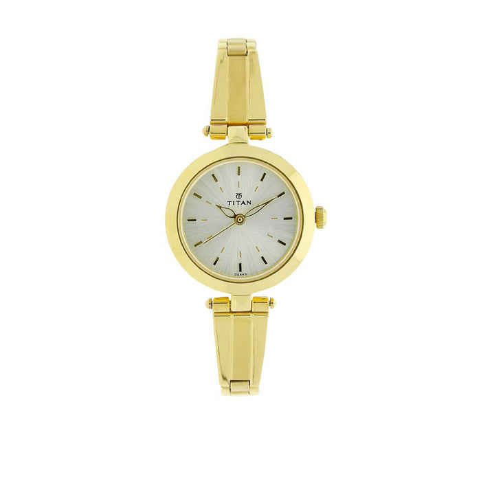Champagne Dial Stainless Steel Strap Watch 2574YM01, Golden