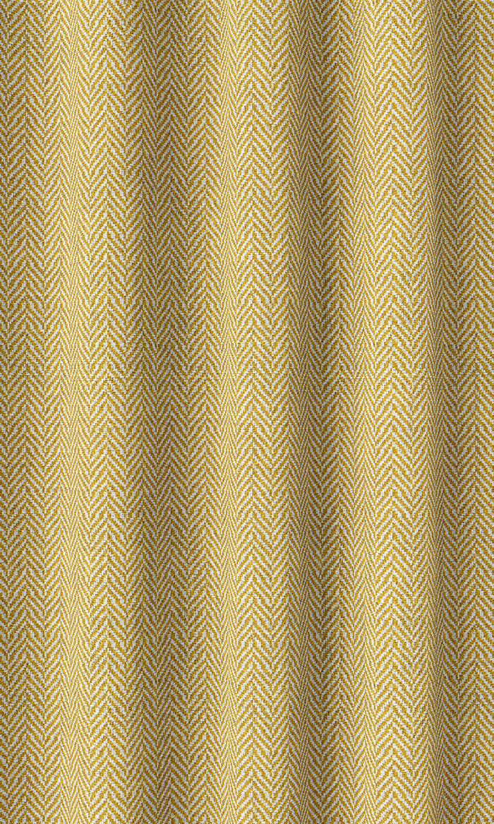 Herringbone Drapery (Deep Yellow/ White)