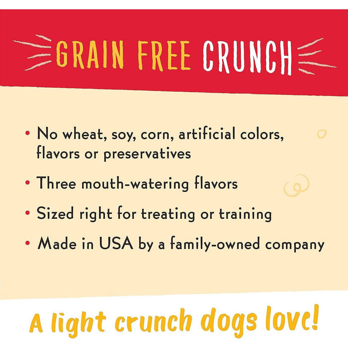 Charlee Bear Grain-Free Bear Crunch Chicken, Pumpkin & Apple Flavor 8 oz. USA Made Pocket Perfect Training Treats