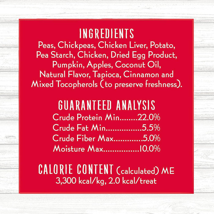 Charlee Bear Grain-Free Bear Crunch Chicken, Pumpkin & Apple Flavor 8 oz. USA Made Pocket Perfect Training Treats