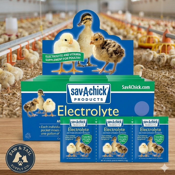 Chicken Bird Sav-a-chick Poultry Vitamins & Electrolytes 20 Pack Supplement