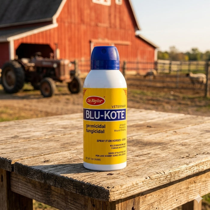 Chicken Horse Dr. Naylor Blu-kote Veterinary Antiseptic Spray Animal Wound Care 5 Oz.