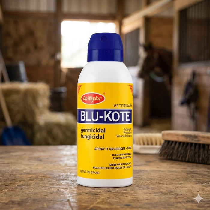 Chicken Horse Dr. Naylor Blu-kote Veterinary Antiseptic Spray Animal Wound Care 5 Oz.