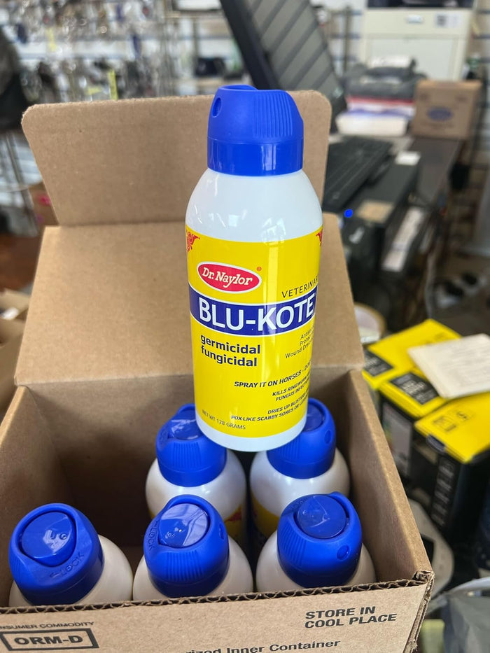 Chicken Horse Dr. Naylor Blu-kote Veterinary Antiseptic Spray Animal Wound Care 5 Oz.