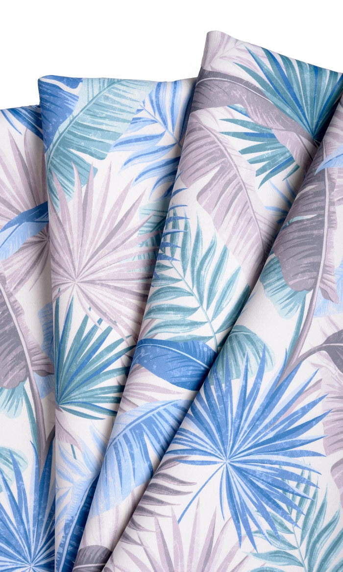 Botanical Floral Any Size Style Curtains (Blue/ Purple)