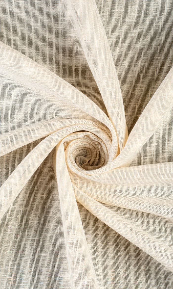 Plain Sheer Curtain Panels for Living, Bedroom, Kitchen, Bathroom (Beige)
