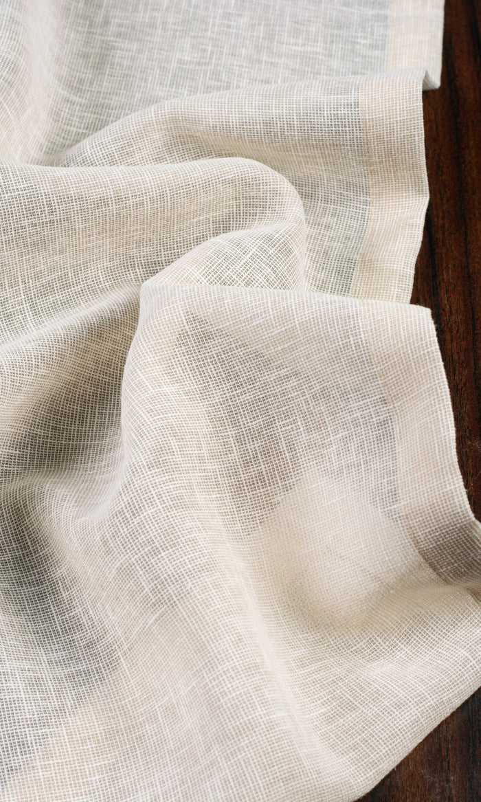 Plain Sheer Curtain Panels (Beige) Extra Long Short Wide