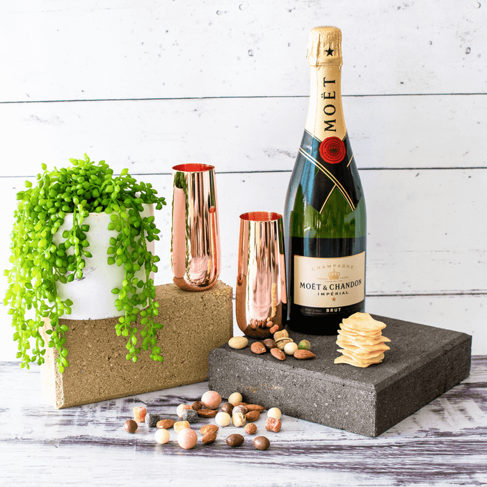 CLINQ Stemless Copper Champagne Flute - Set of 2