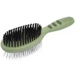 Coastal Pet Safari Plastic Handle Dog Brush Pin & Bristle Combo Coastal