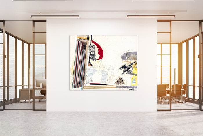 Collage Art Print<br>On Canvas<br>Title: Vulnerable