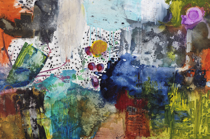 Keck's expressive abstracts abound with every color of the rainbow. huge selection of colorful art of Keck.